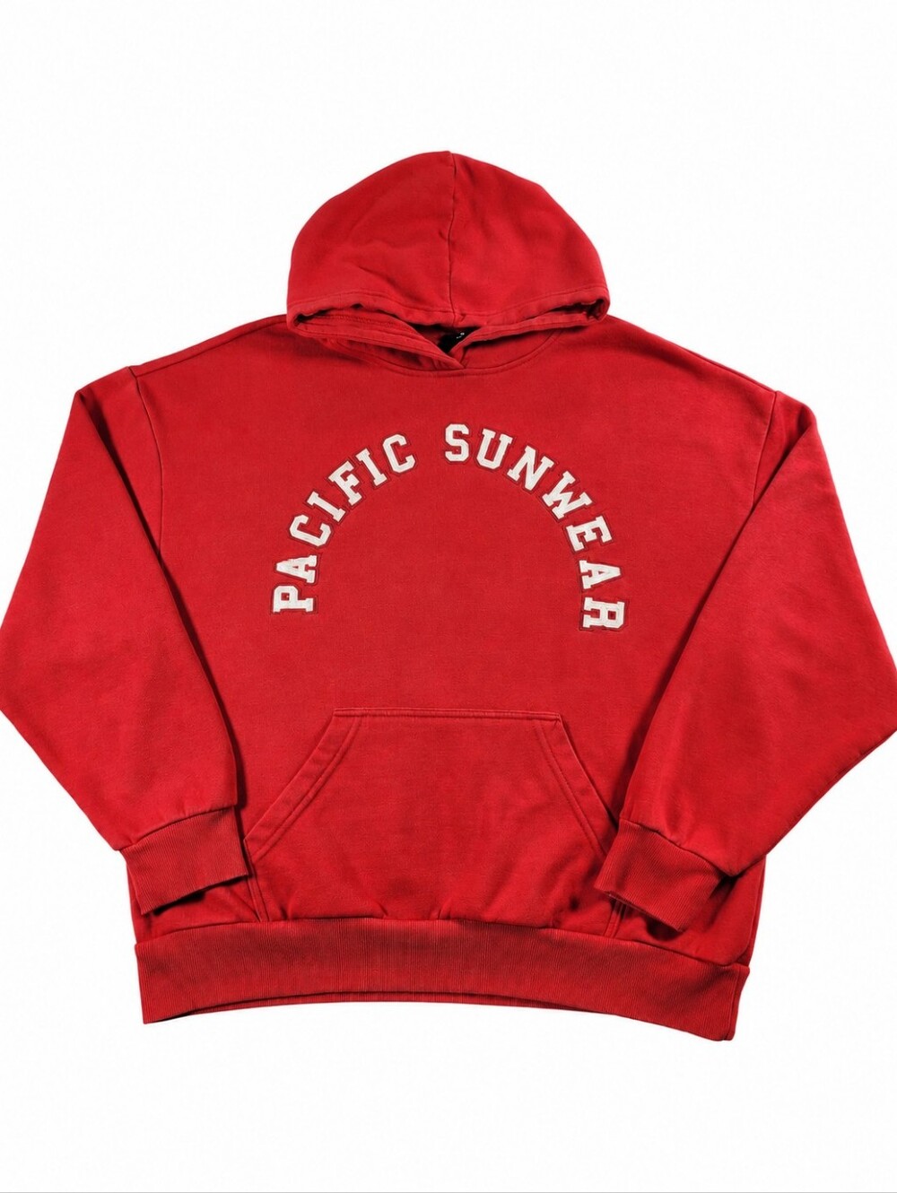 PacSun 80 Applique Graphic Hoodie Red Pacific Sunwear Women's XS